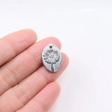 5pcs Stainless Steel High Flower Charms Pendant DIY Jewelry Unfading 2 Colors