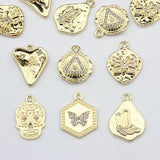 Geometry Coin Charms Pendant for DIY Jewelry Making