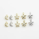 Zinc Alloy Mini 3D Star Moon Charms 10pcs DIY Charms Jewelry