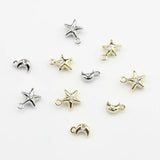 Zinc Alloy Mini 3D Star Moon Charms 10pcs DIY Charms Jewelry