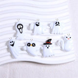 10pcs Halloween Charms Ghost Specter Pendant for DIY Jewelry Making Findings
