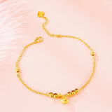 24K Plated Ingot Charm Anklet Bracelet Gift
