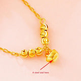 24K Plated Ingot Charm Anklet Bracelet Gift