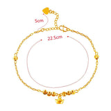 24K Plated Ingot Charm Anklet Bracelet Gift