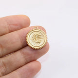 5pcs 16mm Stainless Steel Moon Charms Pendant 2 Colors