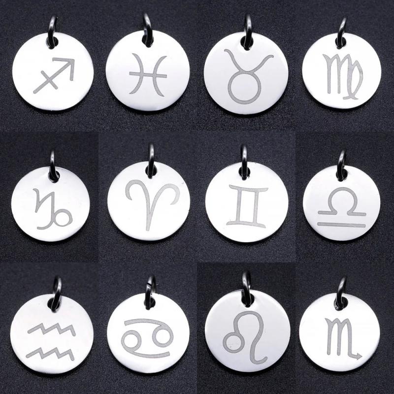 12 Constellation Zodiac Sign DIY Charms Necklace