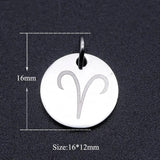 12 Constellation Zodiac Sign DIY Charms Necklace