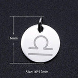 12 Constellation Zodiac Sign DIY Charms Necklace
