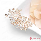 4PCS High Champagne Plated Brass Tree Charms Pendants DIY Jewelry