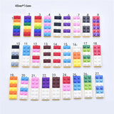 10Pcs Rainbow Building Block Acrylic Charms Earring Bag Key Chain DIY Decor