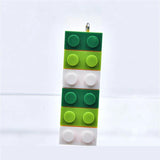 10Pcs Rainbow Building Block Acrylic Charms Earring Bag Key Chain DIY Decor
