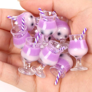 10pcs Milk Resin Drink Charms Pendant DIY Jewelry Making Accessories