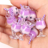 10pcs Milk Resin Drink Charms Pendant DIY Jewelry Making Accessories