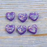 30 Pcs Heart Pendant Opal Stone 12mm DIY Necklace Bracelet Making