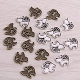 100PCS Small Cat Charms Animal Pendant Jewelry Metal Alloy