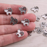 100PCS Small Cat Charms Animal Pendant Jewelry Metal Alloy