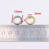 5pcs 15mm Stainless Steel High Circle Charms DIY Necklace Earrings