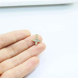 6pcs 12mm Flower Rhinestone Coin Necklace Earring Bracelet DIY 2 Colors