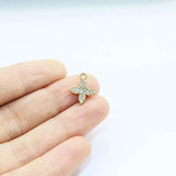 6pcs 12mm Flower Rhinestone Coin Necklace Earring Bracelet DIY 2 Colors