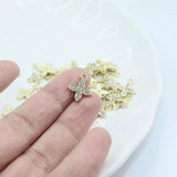 6pcs 12mm Flower Rhinestone Coin Necklace Earring Bracelet DIY 2 Colors