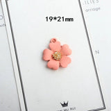 10pcs Rubber Flower Charms Earrings Pendant DIY Bracelet Jewelry Accessory