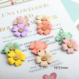 10pcs Rubber Flower Charms Earrings Pendant DIY Bracelet Jewelry Accessory