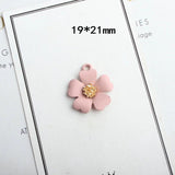 10pcs Rubber Flower Charms Earrings Pendant DIY Bracelet Jewelry Accessory