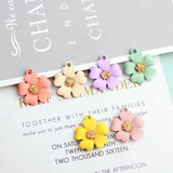 10pcs Rubber Flower Charms Earrings Pendant DIY Bracelet Jewelry Accessory