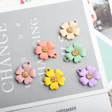 10pcs Rubber Flower Charms Earrings Pendant DIY Bracelet Jewelry Accessory
