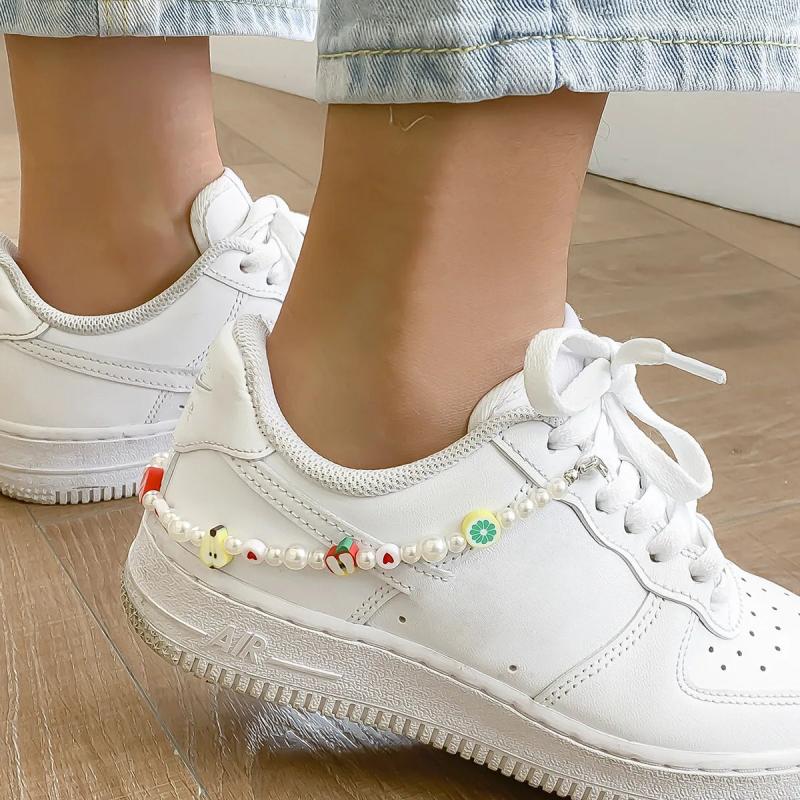 Summer Sports Beads Shoe Chain Decoration for Girl DIY Shoes Anklet