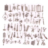 65 Pcs Household Tools Charms Steampunk Bulk Pendants Jewelry Making Supplies