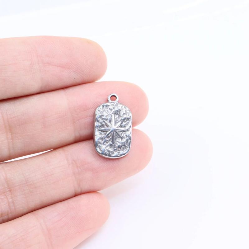 5pcs Stainless Steel Star Charms Pendant Jewelry Set