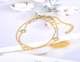 Geometric Pentagon Charm Anklets Stainless Steel Foot Bracelet A22007