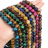 4/6/8/10mm Natural Stone Beads Tiger Eye Agates Round Spacer Beads