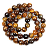 4/6/8/10mm Natural Stone Beads Tiger Eye Agates Round Spacer Beads