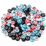 4x7mm Acrylic Smiley Spacer Beads for DIY Jewelry Making