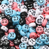 4x7mm Acrylic Smiley Spacer Beads for DIY Jewelry Making