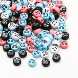4x7mm Acrylic Smiley Spacer Beads for DIY Jewelry Making