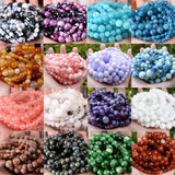 Natural Stone Bead Aquamarine Amethyst Quartz Opal Tiger Eye Agates Moonstone