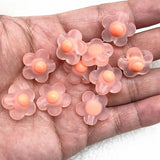 17mm Sunflowers Acrylic Spacer Beads for DIY Bracelets (10-40pcs)