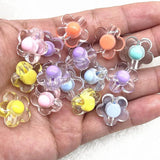 17mm Sunflowers Acrylic Spacer Beads for DIY Bracelets (10-40pcs)
