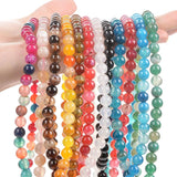 Natural Striped Agate Tourmaline Spacer Beads for DIY Jewelry Making
