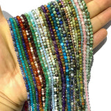 Faceted Natural Stone Crystal Spacer Beads for Jewelry Making