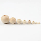 Natural Wood Beads 4-100mm Round Balls Rings Loose Spacer Beads