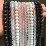 Natural Stone Matte Agates Round Beads for Jewelry Making 15 Inch