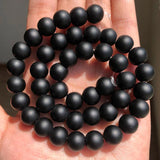 Natural Stone Matte Agates Round Beads for Jewelry Making 15 Inch
