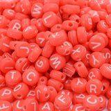 Acrylic Letter Beads Round Flat Alphabet Spacer Jewelry