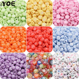Acrylic Letter Beads Round Flat Alphabet Spacer Jewelry