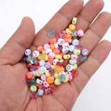 Acrylic Letter Beads Round Flat Alphabet Spacer Jewelry