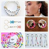 Acrylic Letter Beads Round Flat Alphabet Spacer Jewelry
